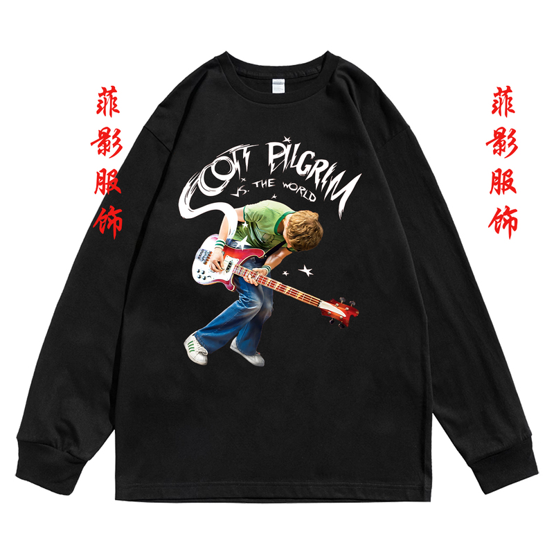 Scott Pilgrim Vs the World Long-Sleeve T-Shirt with an Inner Layering Shirt