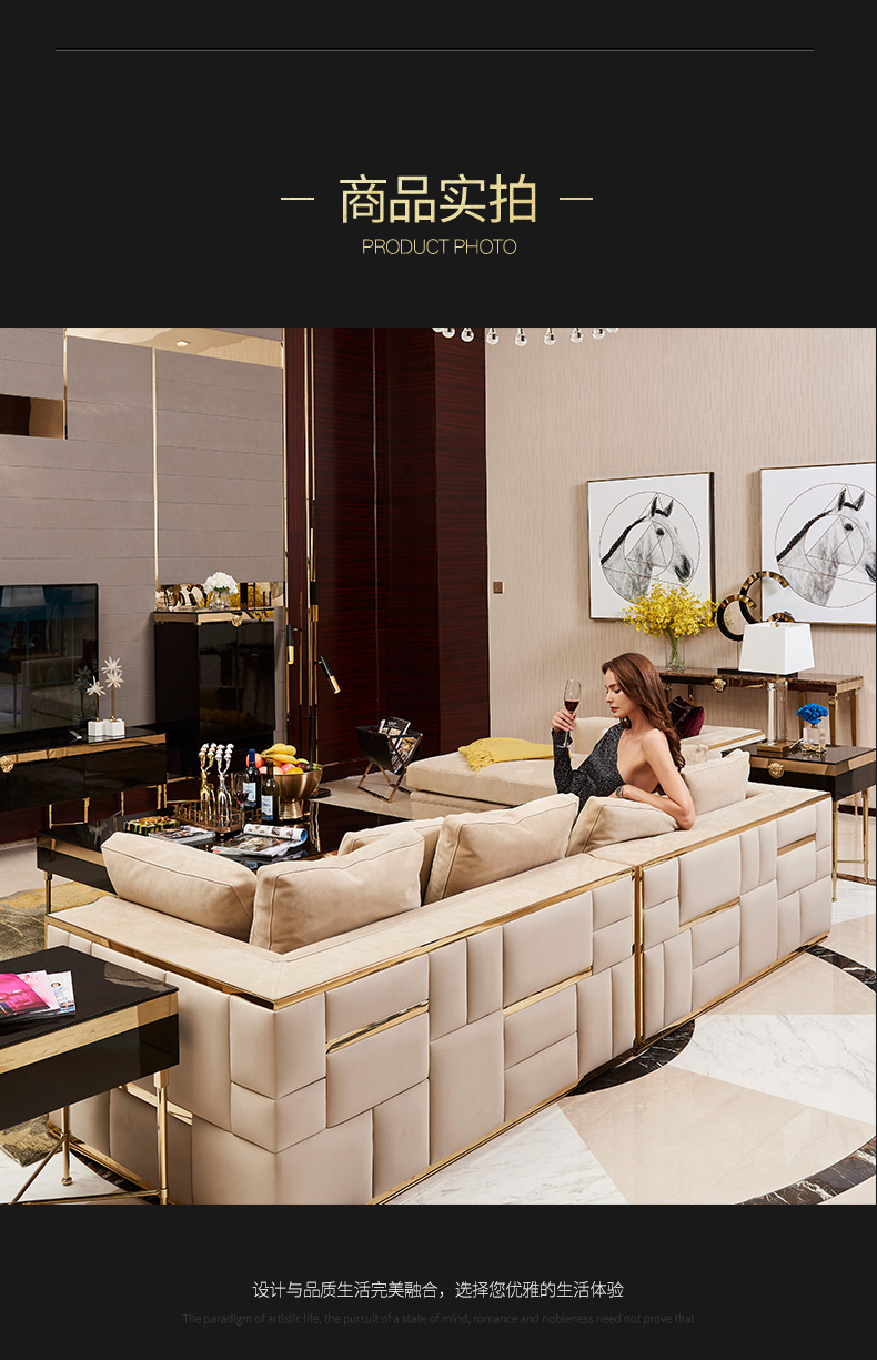 Sau khi ánh sáng sang trọng phòng khách sofa da kết hợp hiện đại của ba khép kín sang trọng theo phong cách Ý Ý đồ nội thất Hồng Kông-phong cách - Ghế sô pha ghế sofa lười