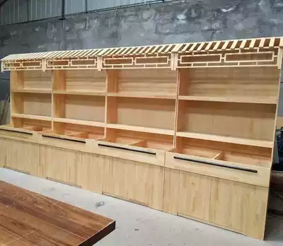 Supermarket bulk cabinet, wooden food cabinet, dry goods, dried fruit cabinet, candy cabinet, miscellaneous grain cabinet, bulk shelf, display cabinet customization