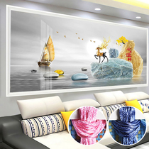 Cross embroidered 2021 new living room to run your own hand embroidered atmosphere minimalist light extravagant and full of embroidery