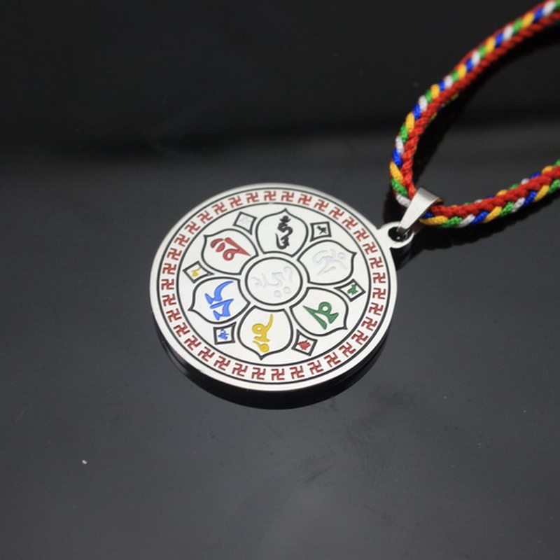 Special wholesale authentic Taiwan six-character Daming mantra hanging practice Shingon pendant necklace repair file evil