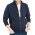 JEEP nam dài tay áo len cotton kích thước lớn áo khoác đứng cổ áo cardigan rắn màu Zipper Zipper Jacket ngoài trời hàng đầu áo len nam Áo len