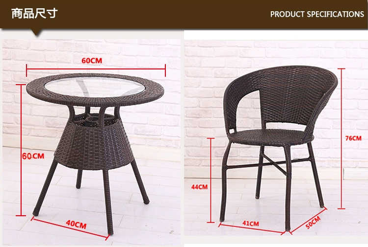 Wicker ghế ba mảnh bàn ban công và ghế đặc biệt cung cấp giải trí ngoài trời đồ nội thất sân vườn phòng khách bàn cà phê năm bộ kết hợp ghế - Bàn ghế ngoài trời / sân bàn trà ngoài trời