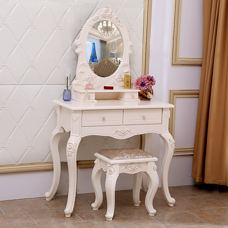 European style dressing table Bedroom Modern simple dressing table Small apartment variety 50 60 70 80 mini makeup table