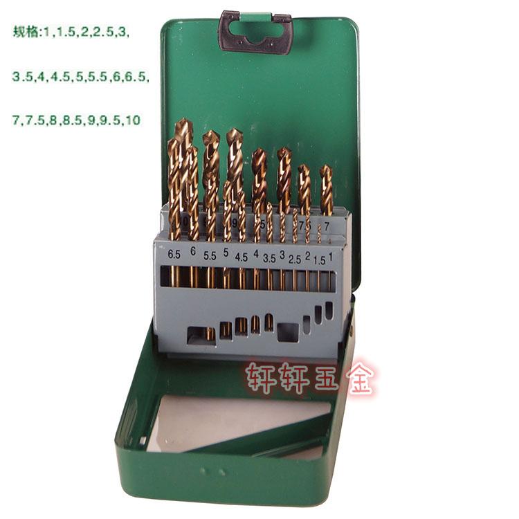 Deli tools 19 pieces HSS-G high-speed mesh drill set Twist drill GB German standard DL18019