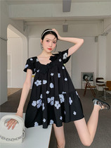 Dark design fashion three-dimensional flower shoulder strap embroidered doll dress summer salt sweet tea break skirt