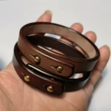 Кожаный браслет ручной работы для влюбленных, из натуральной кожи, в стиле панк, подарок на день рождения