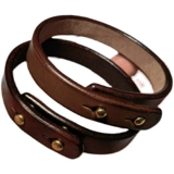 Кожаный браслет ручной работы для влюбленных, из натуральной кожи, в стиле панк, подарок на день рождения