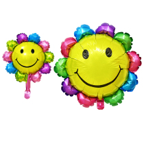 Sunflower smile birthday party decoration aluminum film balloon baby childrens party festival layout Net Red Balloon