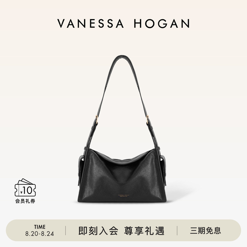 【Ni Ni's Style】Vh Women's Bag Small Drum-Shaped Motorcycle Hobo Bag Small Size 2026 New Vegetable-Tanned Leather Crossbody Shoulder Bag