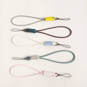 Braided Phone Lanyard Short Wrist Strap Chain Pendant Accessory Exquisite USB Flash Drive Lanyard Earphone Decoration Anti-Drop