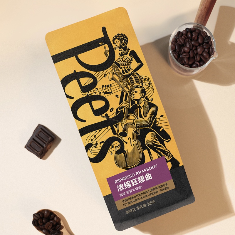 Peet's Coffee Limited Edition Concentrated Rhapsody Italian Style Coffee Beans Deep Roast 200g Peet's Coffee Limited Edition Concentrated Rhapsody Italian Style Coffee Beans Deep Roast 200g