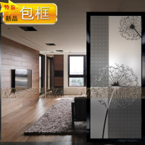 New product with frame art glass screen Partition wall seat screen entry entrance background craft glass dandelion