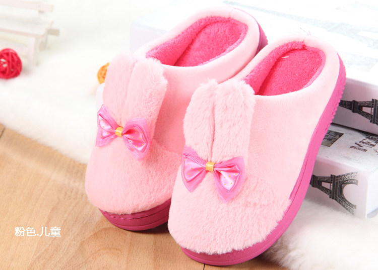 Pantoufles enfants en suède pour hiver - Ref 1007276 Image 14