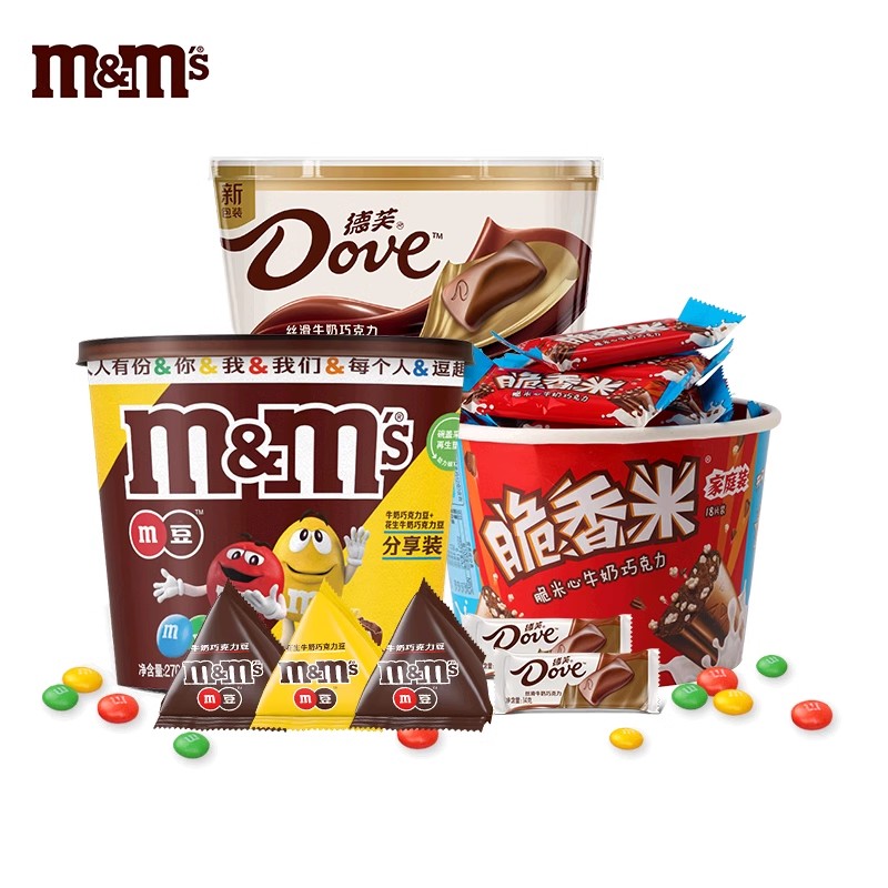 德芙m豆巧克力士力架