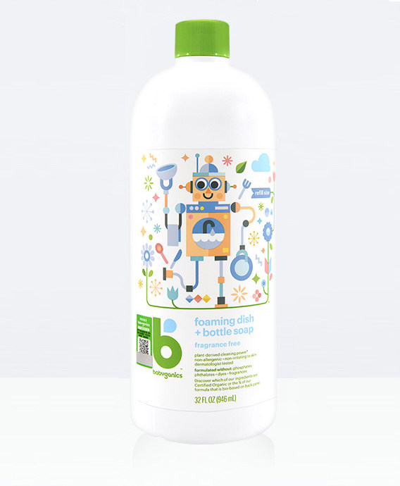 26-7 months Babyganics Ganick baby bottle cutlery washing liquid imported supplement plant 946ml