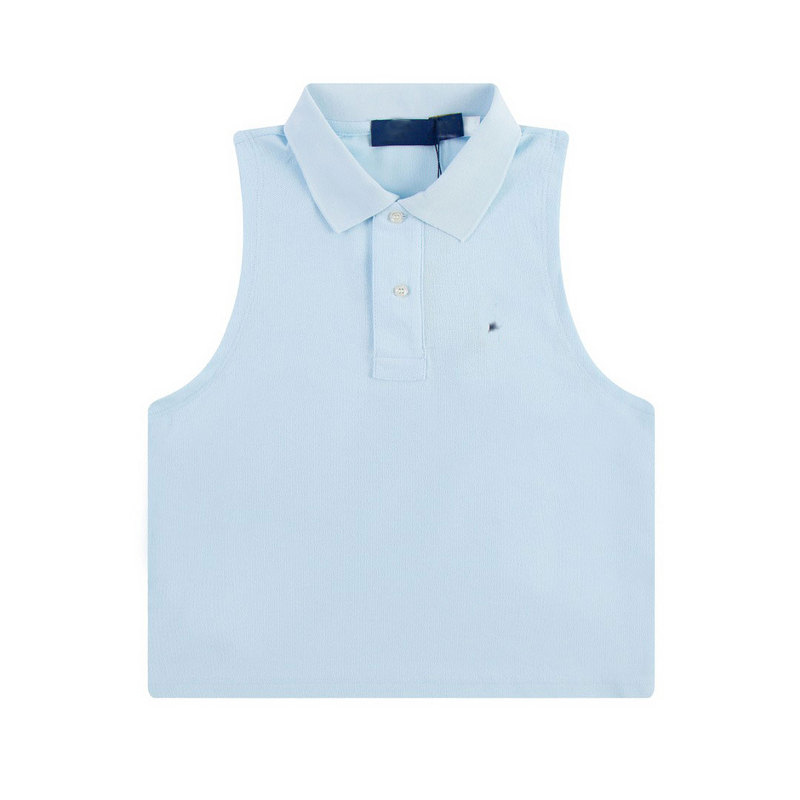 Foreign Trade Slim-Fit Sleeveless Polo American-Style Collar Vest for Women, Summer Business Casual Versatile Polo Shirt Top