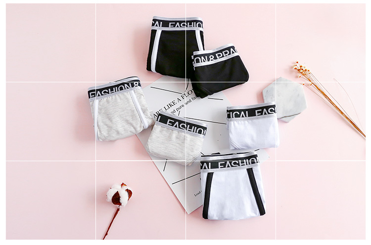 Thư thể thao bên bông vài đồ lót của phụ nữ cotton thấp eo tóm tắt nam eo boyshort bông vải