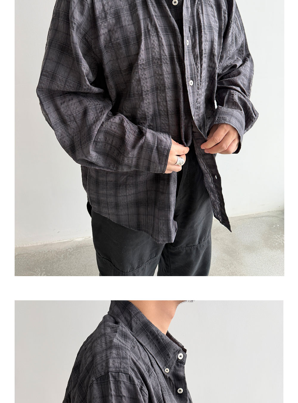 Anniehall Plaid Loose Shirt