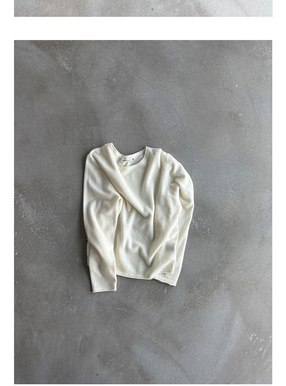 Anniehall 100% Wool Rolled-Edge Sweater