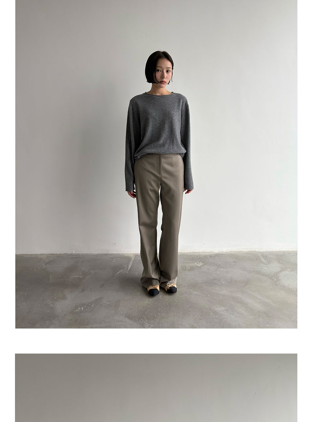 Anniehall 100% Wool Rolled-Edge Sweater