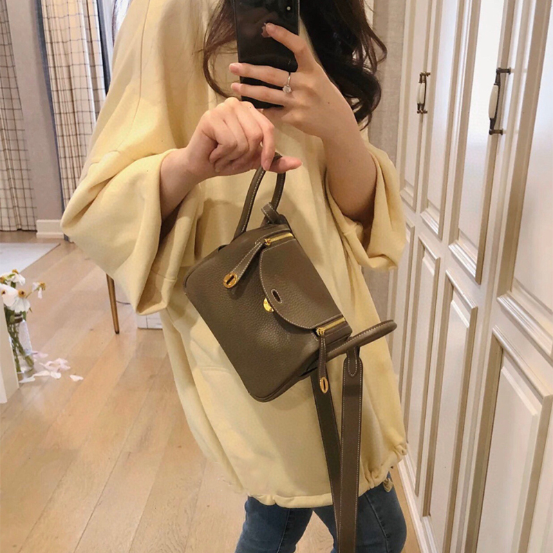 2026 New First-Layer Cowhide Lindy Bag Mini Genuine Leather Women's Bag Mini Crossbody Bag Handbag Shoulder Bag Doctor Bag