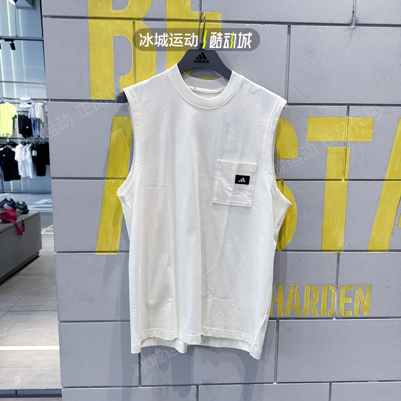 Adidas 2025 Summer Men's New Sports Casual Basketball Style Sleeveless Vest Jj3974 3973 Adidas 2025 Summer Men's New Sports Casual Basketball Style Sleeveless Vest Jj3974 3973