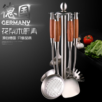 German kitchenware set 304 stainless steel cookware 5-piece spatula set spatula spatula cooking shovel wooden handle household