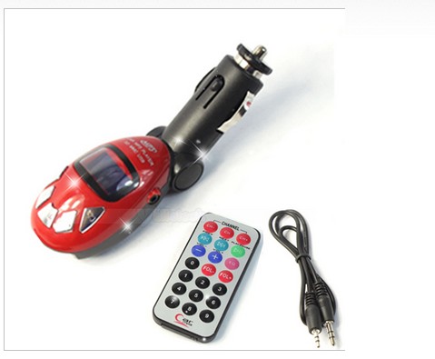 SD MMC card slot plugging U disc SD card FM transmitter for on-board MP3 player wireless FM transmitter