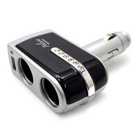 On-board cigarette lighter one drag two-90-degree pleasable cigarette lighter with USB connector inlaid drill 10%-2 cigarette lighter