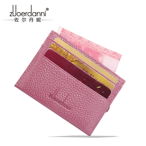 Ультратонкий картхолдер, кошелек с молнией, сумка через плечо, карточки для визитных карточек, из натуральной кожи