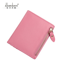  Zordanis new fashion small wallet Korean version of small fresh tassel zipper womens wallet leather womens wallet