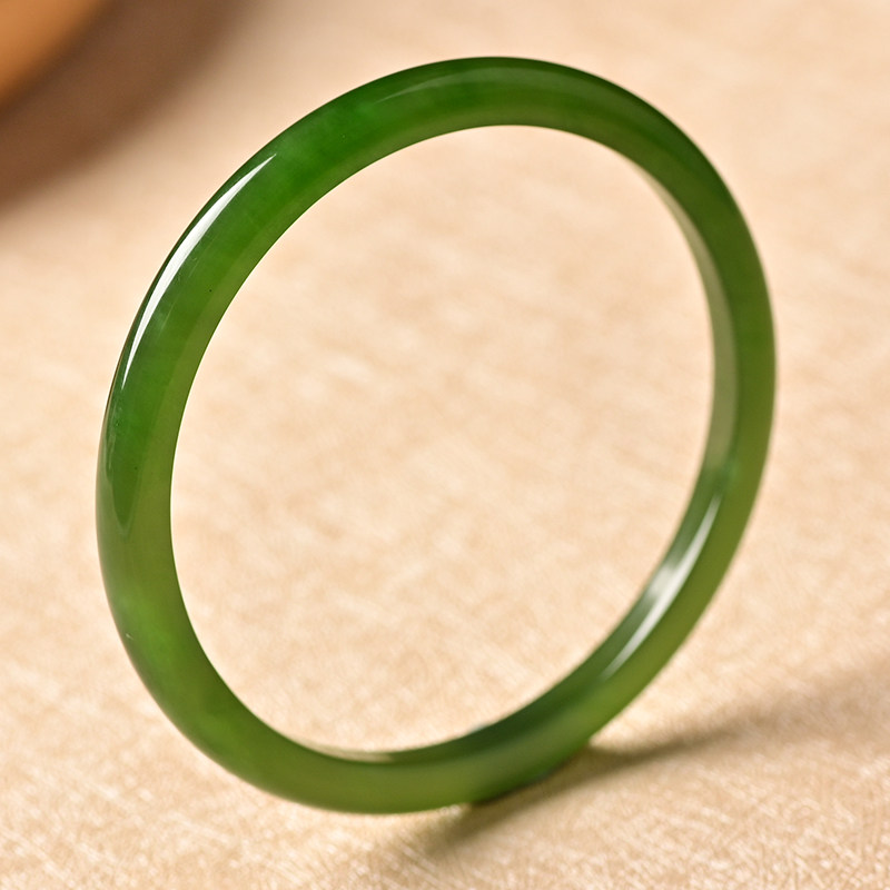 Pure and field jade bracelet adolescent girl fine small and natural Bijade small fine strips of jade bracelet children art retro style