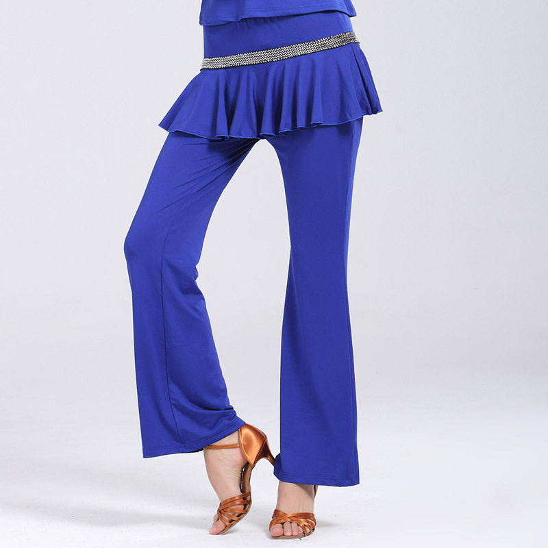 Square Dance Dress New Dress Pants Long Version Skirt Pants Dance Dress Rehearse Dress Pants Milk Silk