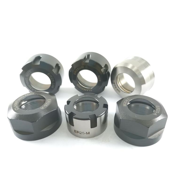 ER25M30 * 1 high speed shank nut numerical control clamping head round screw cap ER25 M32 * 1 5 cylinder clip press cap