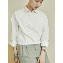 knighttom4 month white bean green pleats Shirt Handsome chai HANDSOME T SHIRT WOMAN DESIGN SENSATION SMALL CROWDSLEEVE