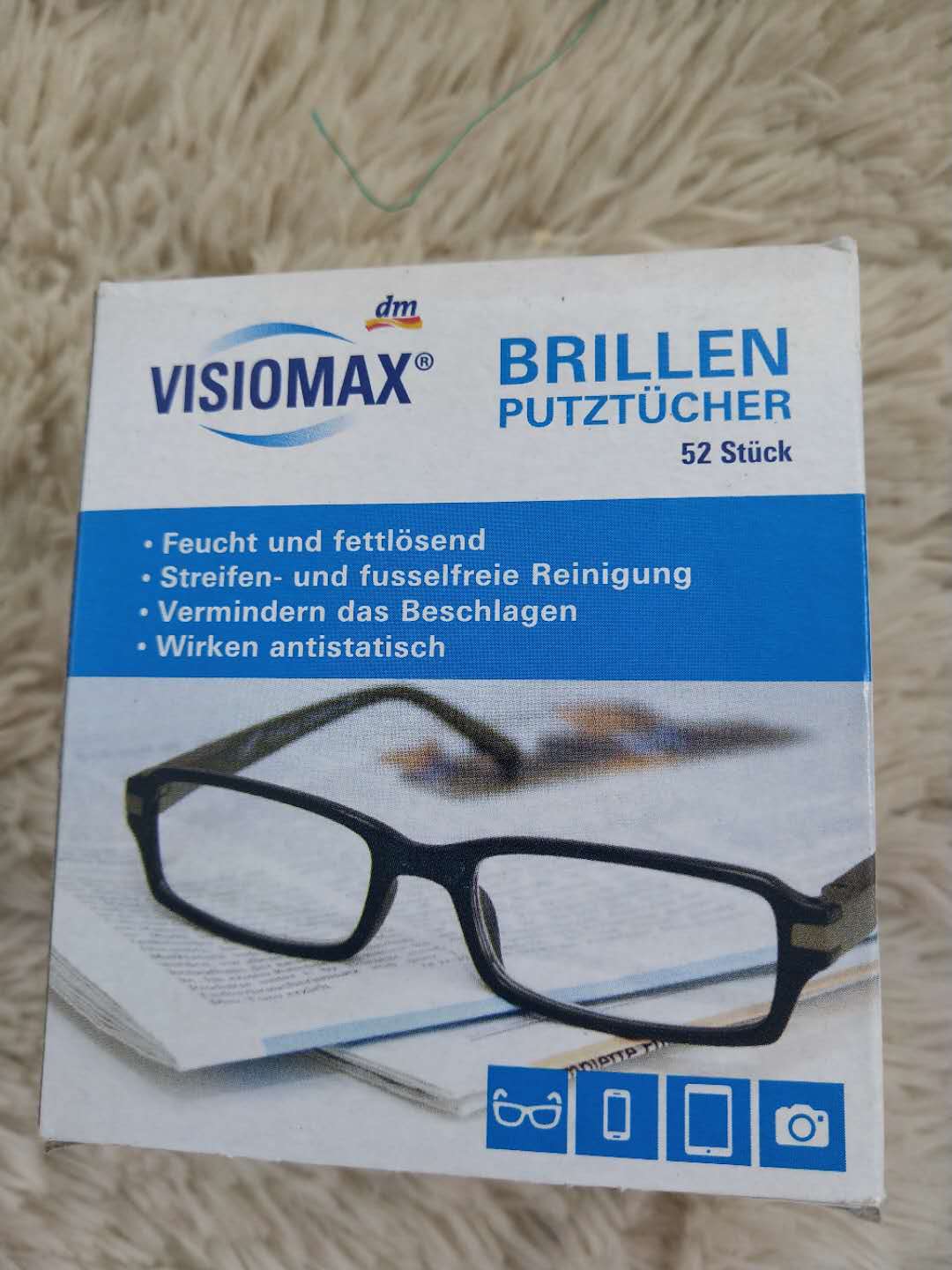 German import dm Profissimo disposable glasses cloth camera lens paper phone wipe 52 pieces