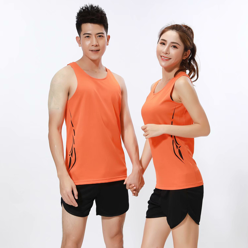 Athletics Suit Vest Suit Men and Women Speed Dry Short Run Sports Sports Contest Competition Long Run Marathon Training Inprint