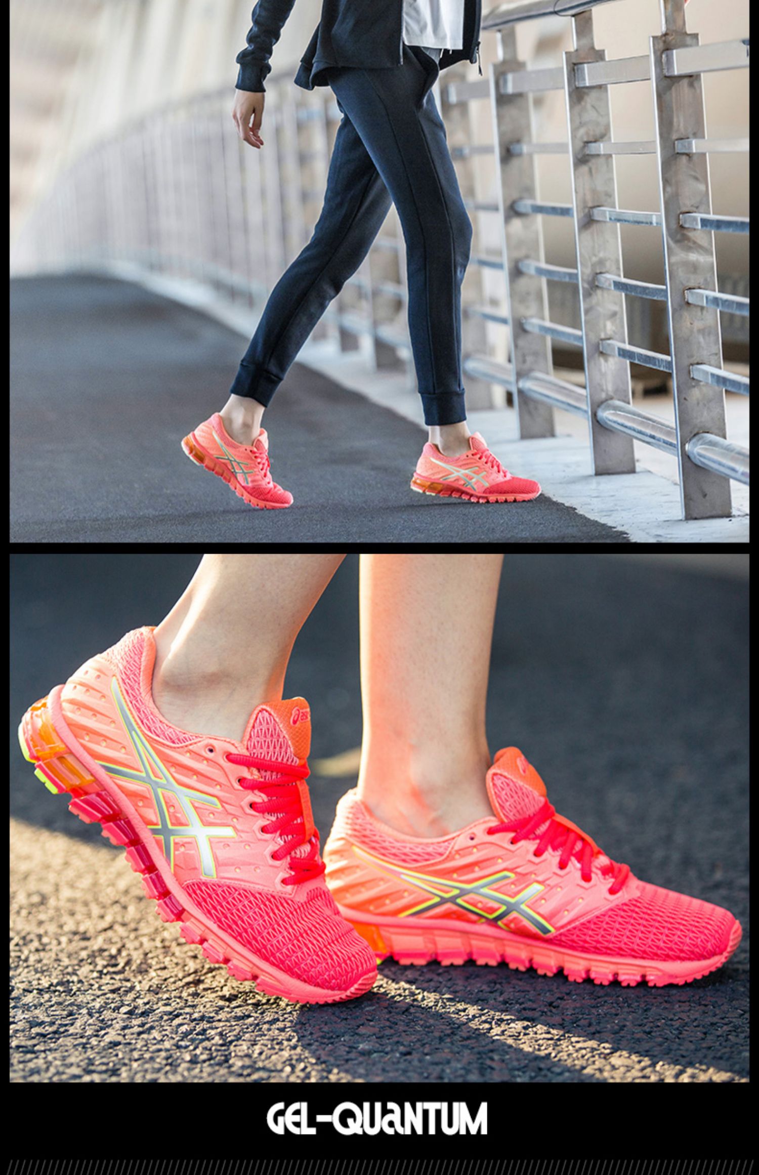 ASICS yasehi GEL-QUANTUM 180 2 giày thể thao nữ có dây đeo thoáng khí T6G7N - Giày chạy bộ giày thể thao bitis nam