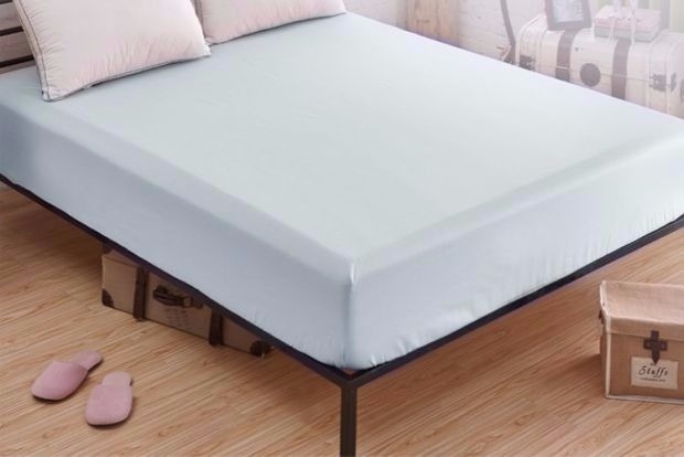 60 Giường cotton satin Ai Cập 笠 Bộ đồ giường 1,8m bằng vải cotton đơn 1,5m dày gấp đôi đơn giản - Trang bị Covers Mẫu ga phủ giường