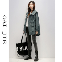 Windbreaker womens long 2021 spring and autumn new temperament fashion casual coat small popular frock coat