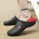 2018 không có dép quai hậu mùa hè cho bé trai phiên bản Hàn Quốc của xu hướng giày đế xuồng cá tính hoang dã sandal nam da bò