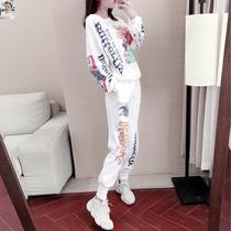 Qixin Clothing Factory 2020 (autumn new product)Womens casual printing suit fashion sports two-piece set 007