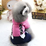 Chó con quần áo mùa xuân quần áo thú cưng mèo quần áo Teddy chó con quần áo chó nhỏ hơn gấu Schnauzer quần áo bốn chân - Quần áo & phụ kiện thú cưng