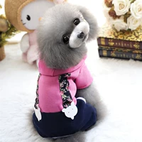 Chó con quần áo mùa xuân quần áo thú cưng mèo quần áo Teddy chó con quần áo chó nhỏ hơn gấu Schnauzer quần áo bốn chân - Quần áo & phụ kiện thú cưng quần áo thú cưng giá sỉ