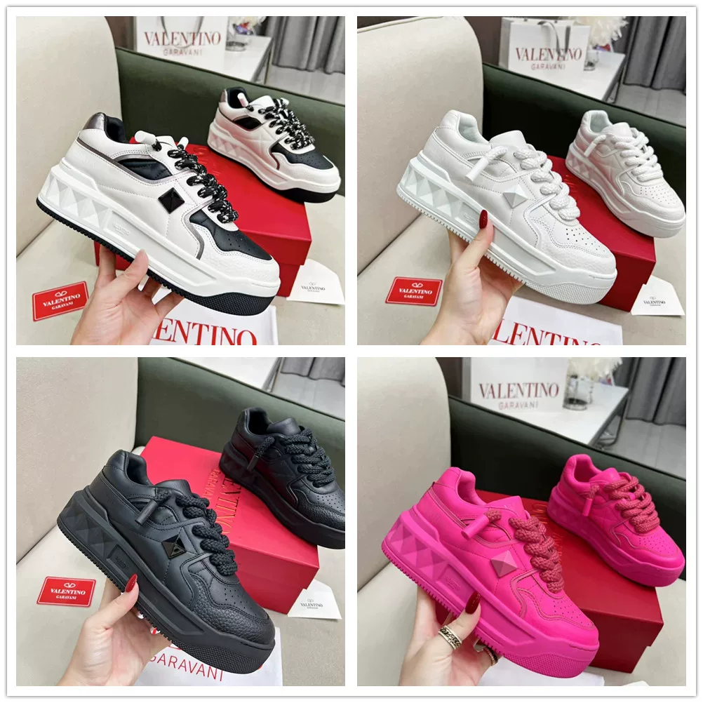 Новые низкие кеды на шнуровке для отдыха Valentino Fellen Tiannu, черно-белые классические мужские и женские кроссовки
