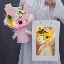 Soap flower simulation eternal flower rose fake flower bouquet sunflower Valentines Day birthday gift to girlfriend teacher