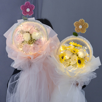 Rose bouquet star wear Dew confession balloon glowing space Wave ball hoop decoration to send girlfriend birthday gift