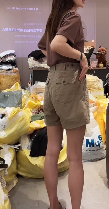   Korean Dongdaemun Summer Gallery Stylish Workwear Adjustable Slimming Shorts+