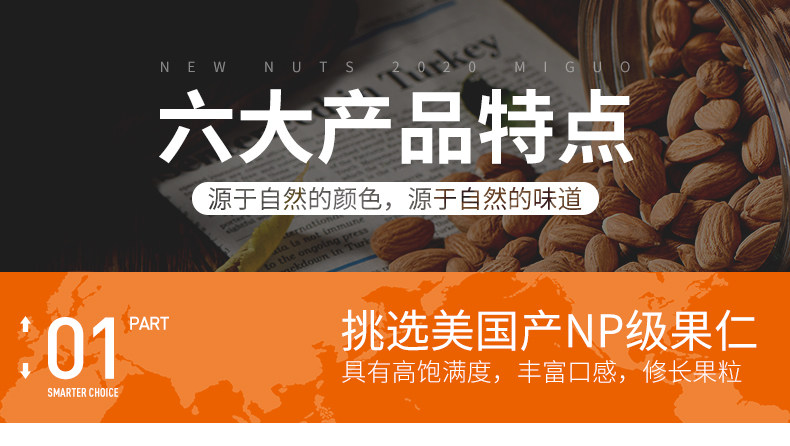 觅菓 无壳扁桃仁巴旦木仁 500g罐装 双重优惠折后￥53.53包邮